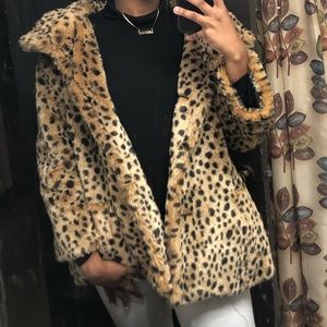 Torrid cheetah print winter coat
